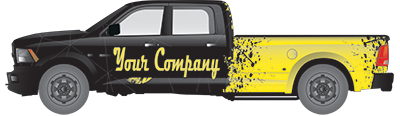 wrapped pickup truck